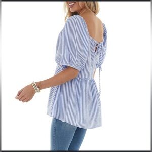 Bow striped top